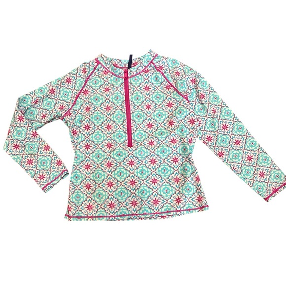 AQUA ET SOL Hilton Head Rash Guard - UPF 50+, Zip Neck, Long Sleeve Large - Picture 2 of 6